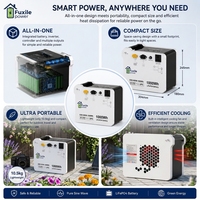 Station d'alimentation portable 500W 1000Wh avec batterie LiFePO4, générateur solaire, pour la maison, le camping en extérieur, onde sinusoïdale pure