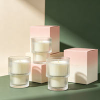 En stock : Pot à bougie en verre vide, faible MOQ, étiquette personnalisée, best-seller pour la décoration intérieure