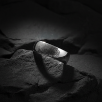 Bague de mariage pour homme THX Jewelry en tungstène bombé de 8 mm, gravée sur mesure avec empreinte digitale, décontractée/sportive, certifiée par un tiers