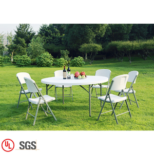 Pliant En Plastique Utilisé Types Pliable Rond Mariage Salle À Manger Tables De Banquet À Vendre - Product Image 5