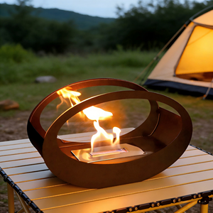 Focolare da Tavolo in Metallo con <span class=keywords><strong>Combustibile</strong></span> <span class=keywords><strong>Bioetanolo</strong></span>, Caminetto a Etanolo Senza Fumo, Ecologico per Interni ed Esterni - Product Image 2