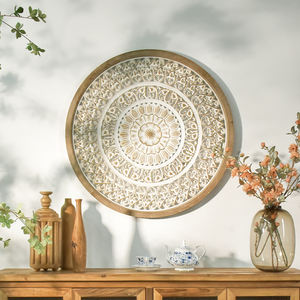 Adornos Rústicos de Pared Hechos a Mano, Redondos, 3D, de MDF, Tallados, Decoración de Primavera para el Hogar - Product Image 3