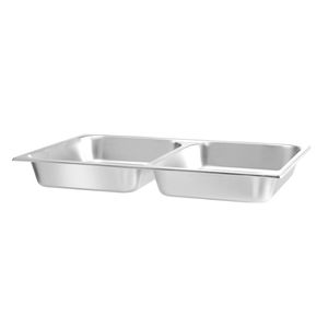 HENDI GN1/1 7.5L Commercial Bakery <b>Equipment</b> 530x325x(H)65mm <b>Baking</b> Tray with 2 Compartments - Product Image 1