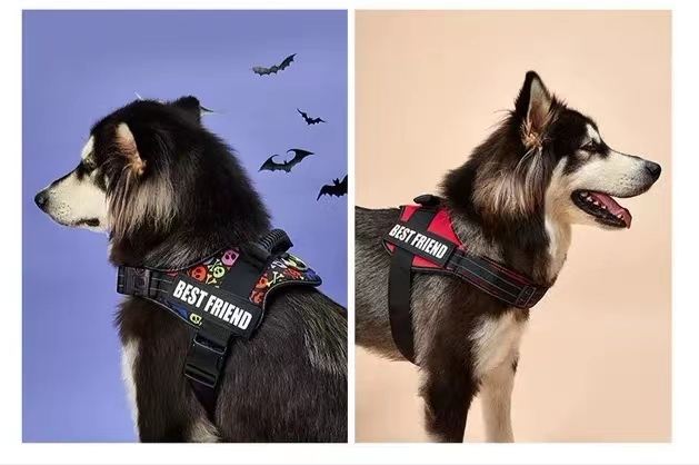 Nice Quality Hot Selling Durable Vest Style Adjustable Nylon Anti- Rushed Walking Harness For Large Dog