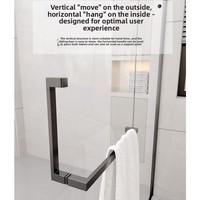 Venta Directa de Fábrica, Baños Prefabricados Modernos, Mamparas de Vidrio Personalizadas, Marco de Acero Inoxidable para Separación de Zonas Húmedas/Secas, Ducha