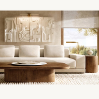 Individuelle amerikanische moderne einfache luxuriöse holz-wohnzimmer-möbel villa club home luxuriöses rundes couchtisch-set