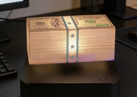 Lampe Dollar à Lévitation Magnétique, Veilleuse LED Flottante avec Billets, Lampe de Chevet, Cadeau Décoratif
