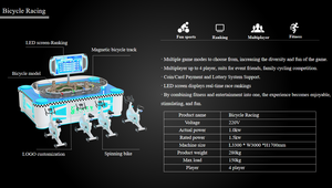 Vélo d'exercice interactif commercial à projection 2026 avec <span class=keywords><strong>projecteur</strong></span> vidéo intégré, simulateur de jeu, cadre en acier robuste - Product Image 2