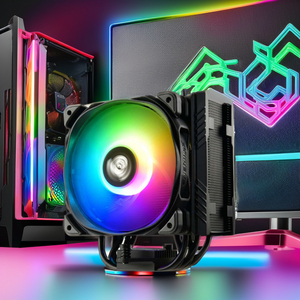 مبرد وحدة المعالجة المركزية زيرو ماستر الجديد بتصميم RGB للألعاب، مروحة تبريد نحاسية 120 مم مع 5 أنابيب حرارية لمعالجات إنتل LGA وإيه إم دي - Product Image 5