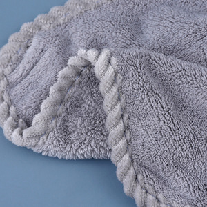Cute Cartoon Pig Hand <b>Towel</b> Coral Fleece Thickened Absorbent Kitchen <b>Hanging</b> <b>Towel</b> Quick Dry Rectangle Gray Pink - Product Image 2