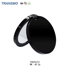Muestras Gratis, Envase Compacto Magnético Negro Reciclable para Polvo de Rubor, Estuche Compacto de Rubor Cosmético Vacío con Espejo, Buen Embalaje - Product Image 4