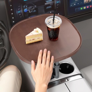 Multi Vehicle-Mounted Floating Tray <strong>Table</strong> Aluminum Alloy Stand 360&deg; Rotatable, Adjustable Squircle Tabletop Car <strong>Table</strong> Bracket - Product Image 1
