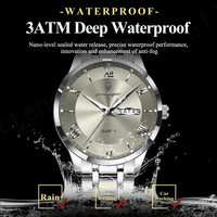 Nouveau verre 978 montre de luxe affaires étanche mâle horloge hommes montre lumineuse Date en acier inoxydable carré horloge à Quartz