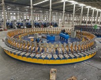 Ligne de production rotative à disques Lingxin de 40 postes avec moteur pour le moulage de semelles et de semelles intérieures en PU à haute productivité