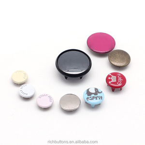 Nguồn Nhà Máy Bán Buôn Màu Sắc Khác Nhau Thép Không Gỉ Chân Snap Nút Cho Trẻ Em Của Quần Áo Kim Loại Prong Mạ Kỹ Thuật - Product Image 1