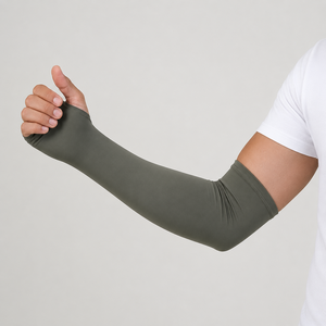 Custom Logo UV Protection Thumb Hole <b>Compression</b> Cooling Sports Cycling Running Outdoor Sun Protection <b>Arm</b> <b>Sleeves</b> - Product Image 1