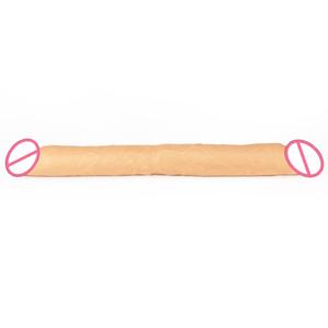 Dildo réaliste en PVC à double tête, extra long de 46 cm, pour femmes lesbiennes, <span class=keywords><strong>p</strong></span>énis artificiel alternatif, jouet sexuel pour adultes gays - Product Image 3