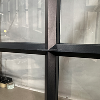 Porte française double en aluminium résistante aux ouragans avec verre trempé pour villa, balcon extérieur, patio - Étanche et insonorisée