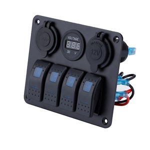Panneau de commutation à bascule 12/24V avec prise USB, disjoncteur 4 voies, étanche en ABS, kit de panneau de commutation à bascule pour <span class=keywords><strong>bateau</strong></span> avec lumière LED - Product Image 6