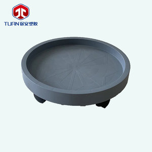 Tuan Plastic Planter Base White Round With Wheels For Flower Pot Bonsai Movable Base Floor Protection - Product Image 4