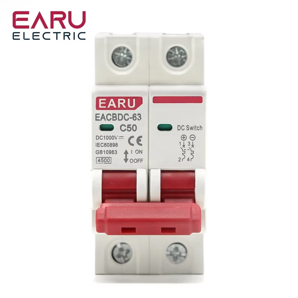 DC MCB 1000V Solar Mini Circuit Breaker Overload Protection Switch Photovoltaic PV DC Circuit Breaker for Solar System EACBDC-2P · image 1
