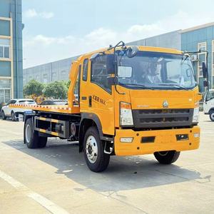 Camion automatique de barrière à fond plat Howo bon prix véhicules de sauvetage dépanneuse remorques de voiture bon marché - Product Image 2
