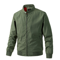 Manteau en toile à col montant coupe ajustée C1114B241 XZ, haut décontracté et tendance pour les jeunes