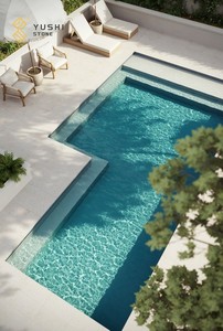 YUSHI özelleştirilebilir doğal kireçtaşı finişerleri için yüksek kaliteli doğal taş yüzme havuzu fayans otel Villa açık kat - Product Image 6