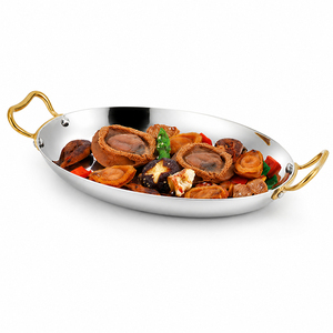 Bol à huîtres en métal robuste avec finition vintage pour la restauration hôtelière et les événements - Product Image 1