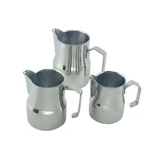 High Quality 350ml 600ml Coffee Espresso Milk Frothing Pitcher with Measurement Scales Stainless Steel Milk Jug