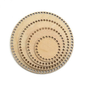 Fournitures pour bassins Solistar, artisanat DIY, fond en bois pour tissage, crochet, tricot, rond, 8 pouces, décoration d'intérieur en bois, Europe - Product Image 2