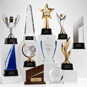Custom Crystal Trophy Award Cup for Soccer Marathon Golf Racing Event Acrylic Plaque Resin Medal Sports Recognition - Product Image 1