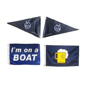 Venta al por mayor de alta calidad al aire libre de alta resistencia de doble cara de campaña personalizada logotipo impreso <span class=keywords><strong>Burgee</strong></span> Guidon triángulo golondrina barco bandera - Product Image 5