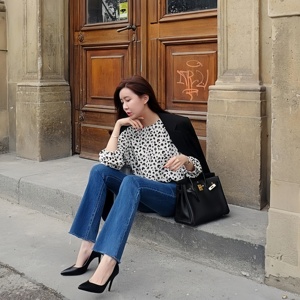 Nouvelles Chaussures à Talons Hauts pour <span class=keywords><strong>Femme</strong></span> 2025 – Modèle Classique et Sexy, Imprimées, en <span class=keywords><strong>Cuir</strong></span> Mat, Respirantes et Imperméables, Idéales pour le Bureau - Product Image 3