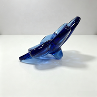 Ornement de fleur de lotus en cristal, sculpture florale en verre soufflé à la main, artisanat en cristal pour la décoration de la maison et du salon
