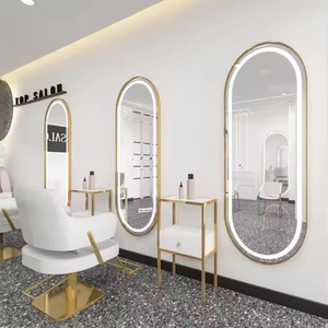 Mueble de Peluquería, Mesa de Herramientas, Estante Especial para Salón de Belleza, Espejo de Pie para Peluquería, Mueble con Espejo - Product Image 2