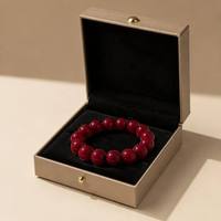Großhandel Handgefertigtes Kristall-Perlenarmband Tiefrote Runde Perlen Yoga Meditation Modeschmuck für Frauen und Männer Geschenk