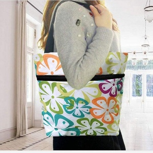 Caddie de courses pliable Greenlife en microfibre avec roulettes, sac de supermarché réutilisable avec fermeture éclair pour femmes - Product Image 4