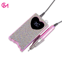Taladro de Uñas Inalámbrico con Cristales Brillantes, de Alta Velocidad (35000 rpm), Recargable y Portátil, en Oferta