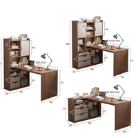 Haute qualité minimaliste pragmatique en forme de L combinaison bureau d'étude mode bureau d'écriture Antique pour les enfants