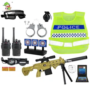 YQ Hot Selling Kids Police Toys Set 13PCS With Light &Sound Role Playing Set For Children