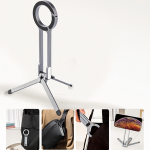 Mini trépied magnétique flexible en aluminium double face pour smartphones de 12 à 16 pouces, support de poche pour utilisation sur bureau - Product Image 3