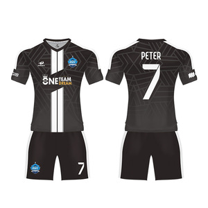 School blue cool football jersey football suit player sports uniform design training t-shirt - Product Image 5