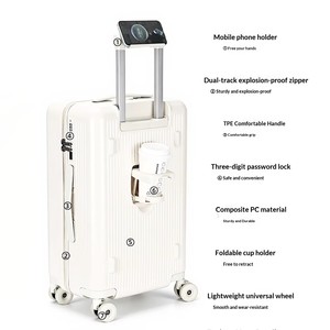 Trolley Multifunzionale Personalizzato con Separazione Asciutto/Bagnato, Doppio Strato con Cerniera, Porta USB per Ricarica, Porta Telefono e Portabicchiere - Product Image 4
