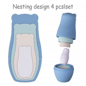 Jouet d'éveil éducatif en silicone sans BPA pour bébé, idéal pour le bain, avec poupées gigognes, pour les 1-3 et 2-4 ans, vente en gros - Product Image 4