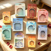 Boîtes en carton personnalisées avec fenêtre en PVC pour aimants de réfrigérateur et cadeaux souvenirs culturels