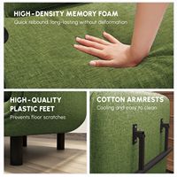 Sofá Cama Convertible Multifuncional con Armazón Metálico, Cojín de Esponja, Silla Plegable Tipo Lounge, Ecológico, para Hotel, Gimnasio, Sala de Estar, Dormitorio