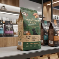 Sacs d'emballage pour aliments pour chiens et chats, en plastique, à fond plat, à huit soudures latérales, de qualité alimentaire, impression personnalisée OEM ODM, fourniture directe d'usine