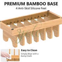 Table extensible pliable vente en gros petit égouttoir de cuisine multifonctionnel caddie ustensiles en bois de bambou évier diatomite porte-vaisselle