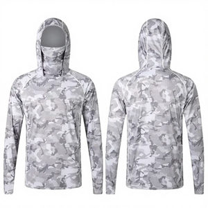 Camiseta de Pesca para Hombre, Talla Grande, Ligera, de Secado Rápido, Impermeable, 100% Poliéster, Camuflaje, Transpirable, Protección Solar UPF 50+ - Product Image 4